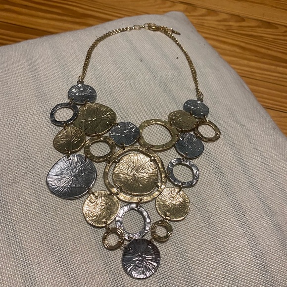 Amrita Singh Gold and Silver Medallion Necklace - Picture 3 of 4